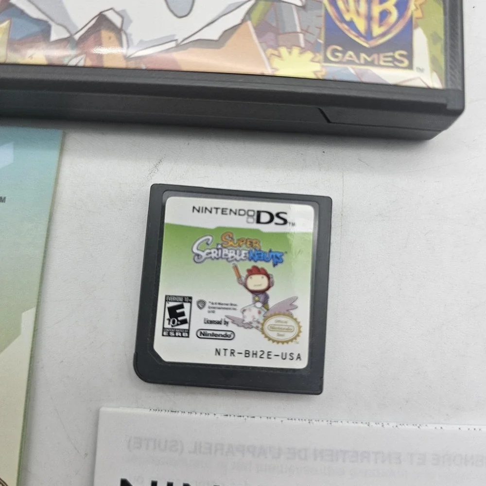 Super Scribblenauts Nintendo DS Complete CIB Game Case Manual WB Games E10+
